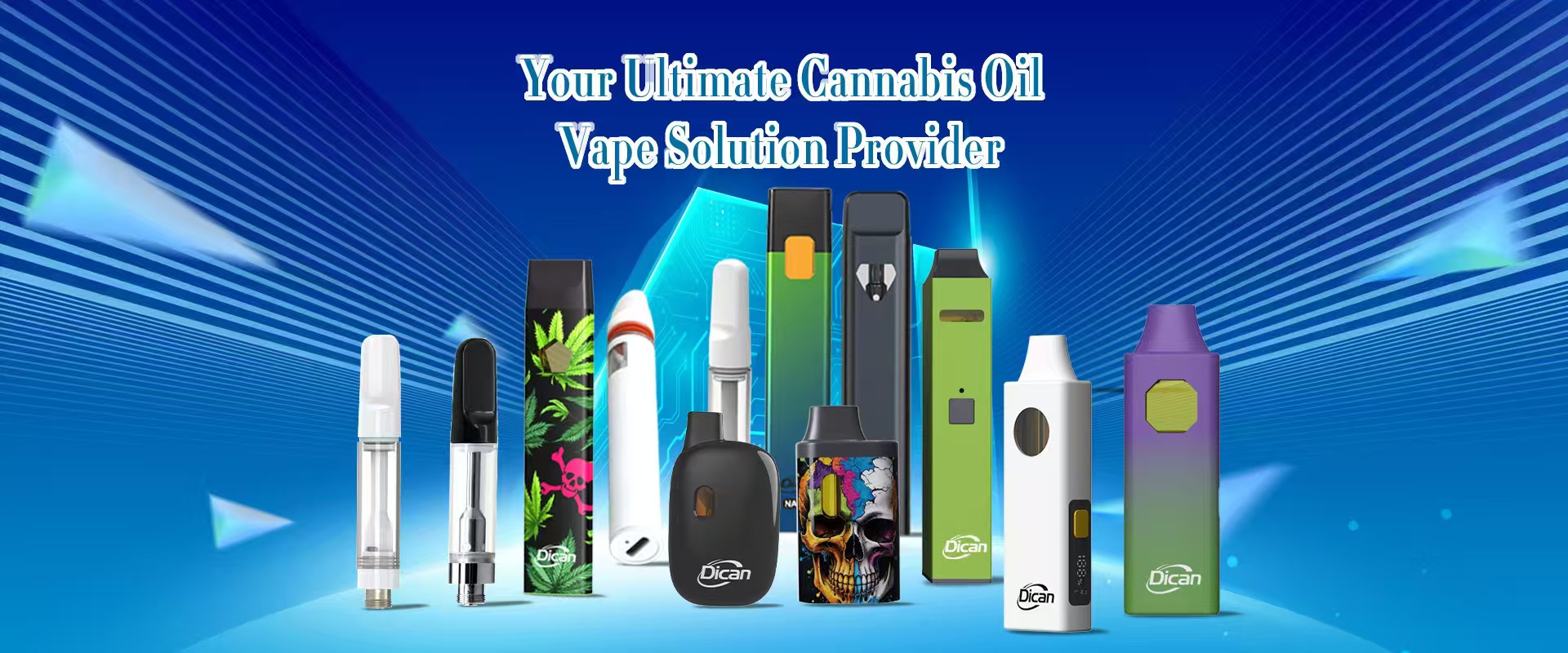 น้ำมันกัญชาจีนผู้ผลิต Vape OEM ที่ใช้แล้วทิ้ง - Dican vape